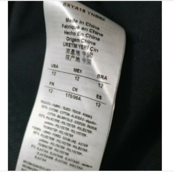 A/X Aramani Exchange Dress 12 Black White Jacquard Woven Box Pleat Fit-&-Flare - Picture 5 of 5